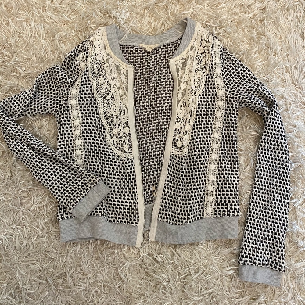 Zippered cardigan